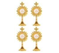 PLAFOPE 4 Pièces Épingle de Poitrine Religieuse, Broche en Alliage de Zinc, Facile à Fixer, Résistante Décoloration, pour Garçons et Filles, pour Baptême et Tenue de Fête, Or
