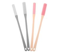PLAFOPE 4 Pièces Lot de 4 Brosses à Pieds en Silicone Long Manche Brosse Exfoliante pour Orteils Nettoyeur Pieds Brosse Interdigitale Grise et Rose Soin Hygiène Femmes et Seniors
