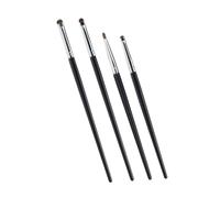 PLAFOPE 4 pièces Set de Pinceaux Eyeliner Précision Poils de Cheval pour Maquillage des Yeux Applicateurs Portables pour Contour Net et Fondu Fin