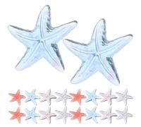 PLAFOPE 40 pièces Ornements Étoile de Mer Résine DIY Breloques Décoratives pour Coques Téléphone Accessoires de Coiffure et Projets Créatifs Couleurs Rouge Rose Bleu
