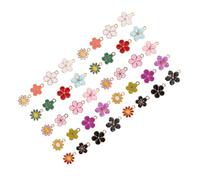 PLAFOPE 40 Pièces Pendentifs Fleur Alliage Coloré Résistants Décoloration Charms Cerisier Marguerite pour Fabrication de Bijoux DIY Colliers Bracelets Boucles Oreilles