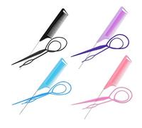 PLAFOPE 4ensembles Outil De Coiffure Professionnel Peigne à Tresses Avec Queue De Rat Accessoires De Coiffure Pour Types De Cheveux De Pour Stylisme Création De Chignons