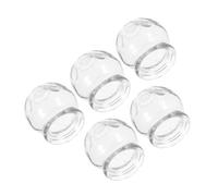 PLAFOPE 5 pièces Kit de Ventouses Verre Épais pour Thérapie Chinoise Massage Acupoint Relaxation Musculaire et Amélioration Circulation Utilisation Domestique et Professionnelle
