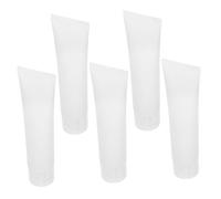 PLAFOPE 5 Pièces Lot de Flacons de Voyage pour Lotion et Visage Bouteilles Rechargeables Durables PVC et PP pour Shampooing Crème Mains et Soins Visage