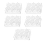 PLAFOPE 5 Pièces Plaque de Culture à 6 Puits en Plastique avec Couvercle, Lot de 5, Fond Plat, Équipement de Laboratoire Chimie pour Enseignement Scolaire, Plaques de Réaction