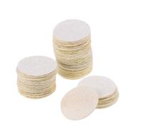 PLAFOPE 50 Disques Exfoliants en Luffa Réutilisables Visage Démaquillage, Éponges Naturelles en Luffa, Pack de 50 Pièces, Voyage Salle de Sport