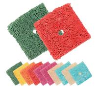 PLAFOPE 50 Pièces Biscuits à Mâcher en Loofah Naturel pour Petits Animaux comme Chinchillas et Cochons d'Inde, Aide à Broyer Les Dents et Digestion, Jouets pour Animaux Couleur Aléatoire