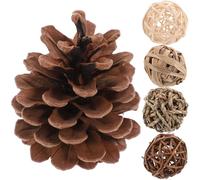 PLAFOPE 5pcs Jouets à Mâcher en Paille pour Cochons d'Inde et Hamsters, Boules Blanches pour Meulage des Dents, Accessoires Santé Dentaire pour Petits Animaux