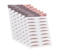 PLAFOPE 6 feuilles Autocollants Sourcils Marron Transfert Réaliste pour Femmes Kit Tatouage Temporaire Naturel Pochoirs Sourcils Faciles à Appliquer