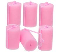 PLAFOPE 6 Pièces Frange d'air éponge eponge rouleau à éponge de cheveux curracles de cheveux endormis petit rouleau de sommeil doux fracas curlers rose