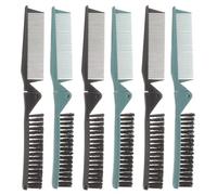 PLAFOPE 6 Pièces Lot de 6 Peignes de Coiffage Pliables à Double Denture, Format Compact, Matériaux Robustes, Couleurs Noir et Vert Foncé, pour Voyage et Usage Quotidien, Peignes Lisseurs