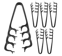 PLAFOPE 6 Pièces Lot de 6 Peignes de Coiffage Texturés à Dents Extra Larges Noirs, Peigne Volumateur pour Cheveux Bouclés et Lisses, Outil Professionnel pour Femmes et Hommes, Coiffure et