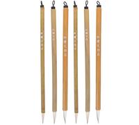 PLAFOPE 6 pièces Lot de Pinceaux de Calligraphie Chinois Traditionnels pour Débutants Stylo à Encre Léger et Précis pour Écriture Peinture et Dessin Artistique Écriture Polyvalent pour