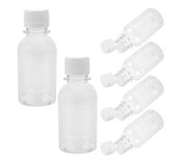 PLAFOPE 6 pièces Lot Flacons de Voyage avec Couvercle Pilulier Transparent avec Distributeur Gradué pour Capsules et Poudres Récipient pour Dosage Précis