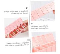 PLAFOPE 6 pièces Pilulier Semainier Mini Jours avec Compartiments PP Boîte Médicaments Hebdomadaire avec Braille pour Organisation et Rangement Sûr des Pilules Lot