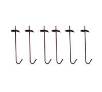 PLAFOPE 6 Pièces Piquet de Tente Robuste en Acier Renforcé Rouge, Ancre au Sol pour Serrage et Abri, Conçu pour Usage Extérieur, Facile à Enfoncer Sols Durs