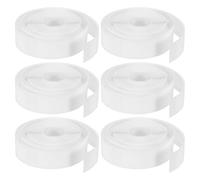 PLAFOPE 6 Rouleaux Étiquettes Autocollantes Blanches Unies 4 X 1,2 CM pour Mini-Imprimante, 6 Rouleaux de 160 Étiquettes Auto-Adhésives, Papier Mat, Étiquetage Bureau et Affichage Prix,