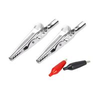 PLAFOPE 60 pièces Pinces Crocodile Métalliques avec Gaine Isolante Plastique Pinces Électriques pour Test Multimètre et Batterie Voiture Rouge et Noir