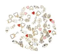 PLAFOPE 60pièces Breloques pour Ongles Décorations Nail Art Alliage Style Baroque Breloques pour Manucure Kawaii