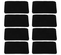 PLAFOPE 8 pièces PU Peau Synthétique Noire Ultra Douce Puff Applicateur Fin et Remplaçable et Portable pour Maquillage Visage