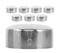 PLAFOPE 8pcs Bouchons D'extrémité Ronds pour Tube de Clôture en Acier Inoxydable, Facile à Installer, Décoration Intérieure pour Divers Styles D'escaliers