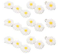 PLAFOPE 9 pièces Barrettes Cheveux Femme Fleurs Marguerite Décoratives Clips Légers Confortables Pinces Cheveux Fleurs pour Filles et Femmes Fleuris Élégants Épais ou Bouclés