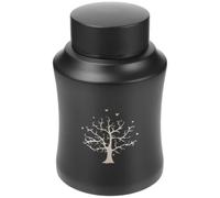 PLAFOPE Acier Inoxydable, Urne Funéraire pour Chat et Chien Noir, Mémorial | Stockage des Cendres Après Crémation, Style Minimaliste Simple, Légère et Résistante, pour Souvenir et Cérémonie