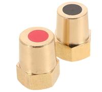 PLAFOPE Adaptateur de Borne de Batterie Femelle en Laiton Fileté 8 Mm, Connecteur de Câble pour Voiture et Applications Marines, Kit de Conversion Bornes Positive et Négative M8,