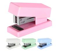 PLAFOPE Agrafeuse Manuelle Compacte 4 Pièces Couleurs Assorties en Métal Antidérapante pour Bureau École et Usage Quotidien Agrafeuse à Livrets Pratique et Légère