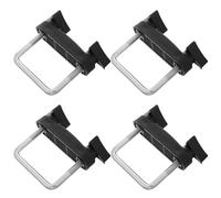 PLAFOPE Attaches pour Toit de Voiture 4pcs en Métal et Plastique Noir, Fixation Sécurisée et Solide pour Galerie de Toit, pour Voyage et Camping