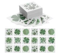 PLAFOPE Autocollants Visage Saint-patrick Trèfle 72 Pièces en Pvc, Motifs Beaux et Peau Douce, pour Invitations et Scrapbooking Garçon et Filles
