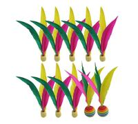 PLAFOPE Balles de Badminton Léger et Facile à Transporter pour Garçon et Filles Ensemble de 10 en Caoutchouc et Mousse pour Badminton et Jeux de Plage