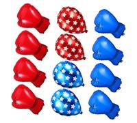 PLAFOPE Ballons de Boxe Gonflables en Aluminium 12 Pcs Décorations de Fête Thème Boxe et Catch Rouge et Bleu Paquet de Sable Résistants Accessoires Décoratifs Anniversaire Garçons
