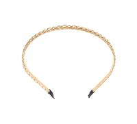 PLAFOPE Bandeau à Chaîne Dorée Fin en Métal Vintage, Serrage-tête Léger Antidérapant pour Filles, Accessoire Cheveux Mariage et Soirée, Bijou de Tête et Élégant, Coiffe Dorée Polyvalente