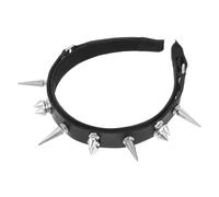 PLAFOPE Bandeau Accessoire de Coiffure Résistant à Déformation Punk Clouté en Cuir Pu et Métal Noir Accessoire de Coiffure Résistant à Déformation pour Femmes, pour Soirées Cosplay et