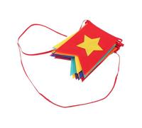 PLAFOPE Bannière de Noël Colorée Tissu Non Tissé Guirlande Fanion Queue Hirondelle pour Décoration Murale Porte de Garage et Centre de Table Hiver Suspension Festive Polyvalente