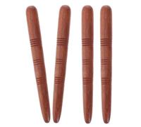 PLAFOPE Bâtons de Massage en Bois 4pcs pour Acupression, Poignée Confortable, Fatigue, Outil Manuel pour Maison et Yoga