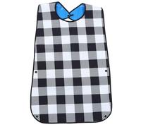 PLAFOPE Bavoir Lavable Facile à Mettre Enlever pour Adultes Imperméable en Polyester et Pvc, Protection Repas Déjeuner des Personnes Âgées