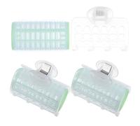 PLAFOPE Bigoudis en Plastique Auto-agrippants 4 Pièces Grands Rouleaux à Cheveux sans Chaleur pour Boucles Naturelles, Accessoire Coiffure Maison, Frange Aérienne Facile à Réaliser