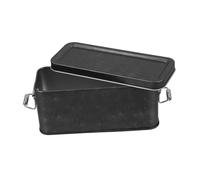 PLAFOPE Boîte à Biscuits Vintage Métal avec Couvercle Capacité Multi-usages pour Bonbons Cookies et Snacks Boîte de Rangement Résistante et Pratique pour Maison Design Rétro Noir