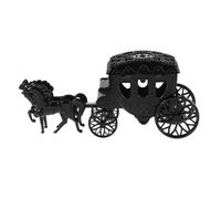 PLAFOPE Boîte à Bonbons Noire de Carrosse Royal, Plastique Solide, Grosse Capacité, pour Mariage et Décoration de Table, Contenant Friandises Multifonctionnel, Coffret Présent Élégant