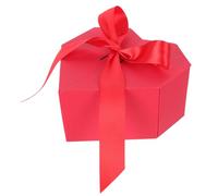 PLAFOPE Boîte D’Emballage Présent de Cœur Star Rouge Coffret Créatif à Clapet Nœud Décoratif Boîte Multifonction pour Bonbons Chocolats et Présents Romantiques 1 Pièce
