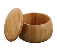 PLAFOPE Boîte de Rangement Grand Bol en Bois Massif avec Couvercle Hermétique pour Pièces D'échecs et Jeu de Go, Pot de Stockage 14 X 14 X 8,5 Cm, Accessoire Portable pour Tournois et