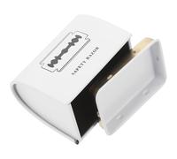 PLAFOPE Boîte de Rangement pour Lames de Rasoir Tôle Boîte de Sécurité pour Lames Usagées Capacité Importante pour Accessoires de Rasage Finition Soignée Imprimée Stockage Portable pour