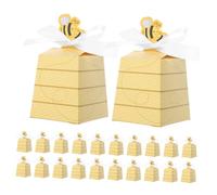 PLAFOPE Boîtes à Dragées En Papier Abeilles 30 Pièces Contenant Pour Friandises Creux Motif Ruche Décorations Fête Présents Mariage Anniversaire