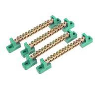 PLAFOPE Bornier à Vis en Cuivre Vert 4 Pièces Base pour Coffret Électrique et Mise la Terre, Résistant à L'usure, Installation Facile pour Connexions de Fils
