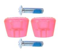 PLAFOPE Bouchons de Patin Professionnels pour Roller Skates, Frein à Patins en PU Rose avec Grosse Surface de Freinage et Hauteur Ajustable, 1 Paire avec Vis