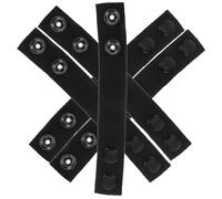 PLAFOPE Boucles de Ceinture à Pression Multifonctions en Tissu Oxford Noir, Lot de 5 Pièces, Fixation Sécurisée et Étanche pour Activités de Randonnée et Usage Policier