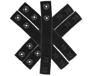 PLAFOPE Boucles de Ceinture à Pression Multifonctions en Tissu Oxford Noir, Lot de 5 Pièces, Fixation Sécurisée et Étanche pour Activités de Randonnée et Usage Policier