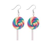 PLAFOPE Boucles D'oreilles en Pâte Polymère de Sucette 4pcs, Légères et Faciles à Porter, Bijoux Élégants pour Femmes et Filles Quotidien Fête Couleur Aléatoire